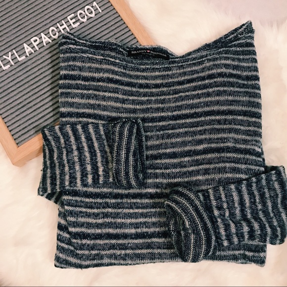 Brandy Melville Tops - Brandy Melville Blue Knit Long Sleeve Top